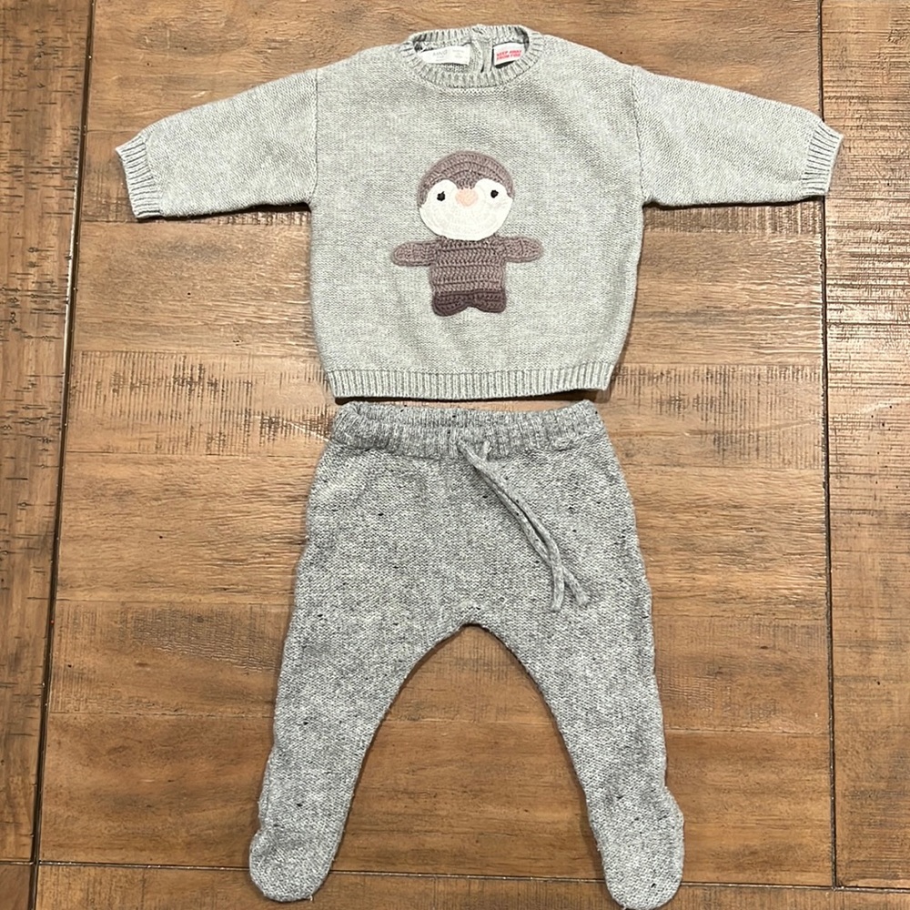 MANGO Infant Penguin Sweater & Pants